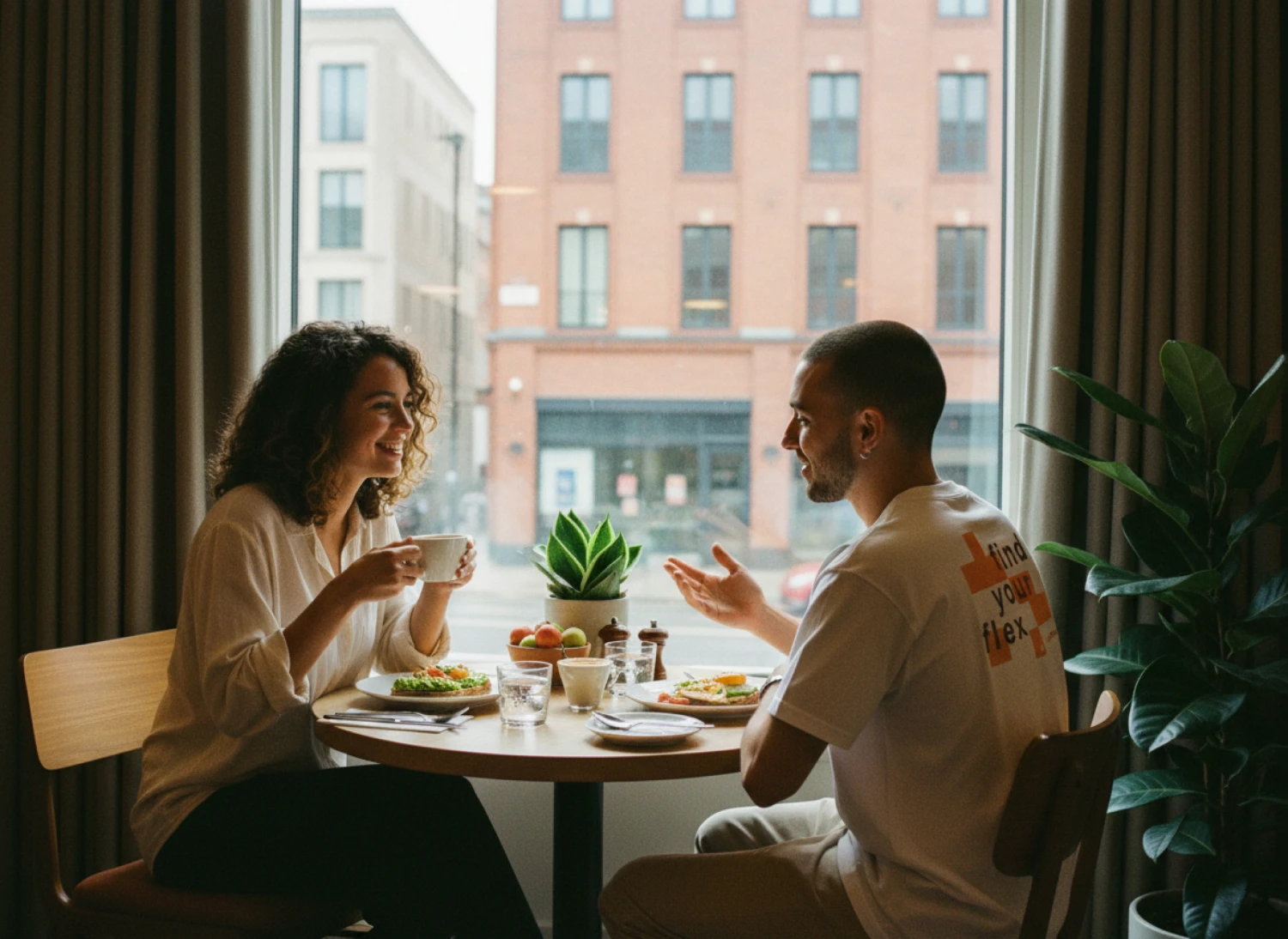 Gäste beim Frühstück im The Brick Hotel Bocholt